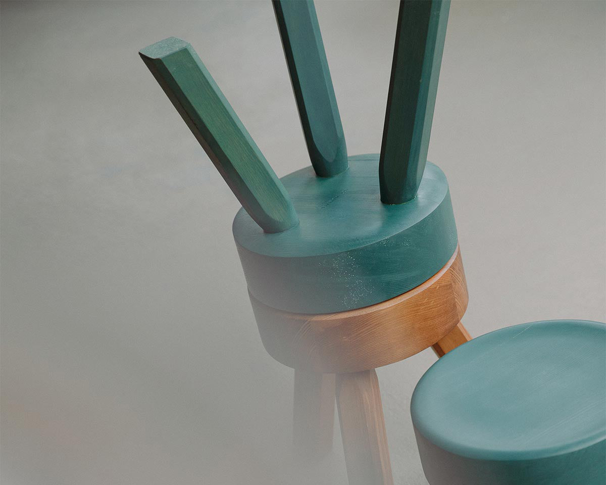 FRAMA - AML Stool | Green Pine