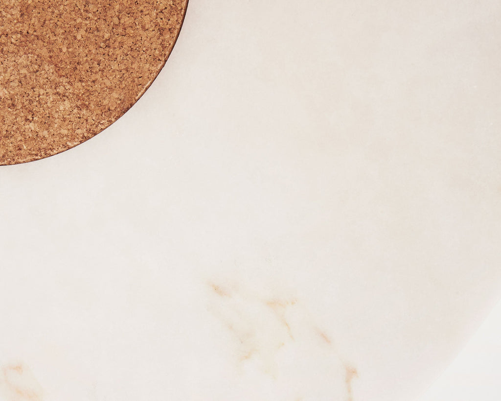 FRAMA - Sintra Table | White Marble / Cork | Large FRAMA