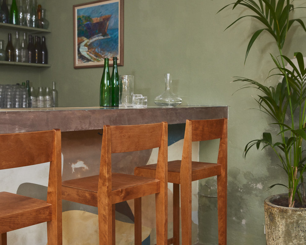 FRAMA - Bar Chair 01 | Warm Brown Birch | H65 FRAMA