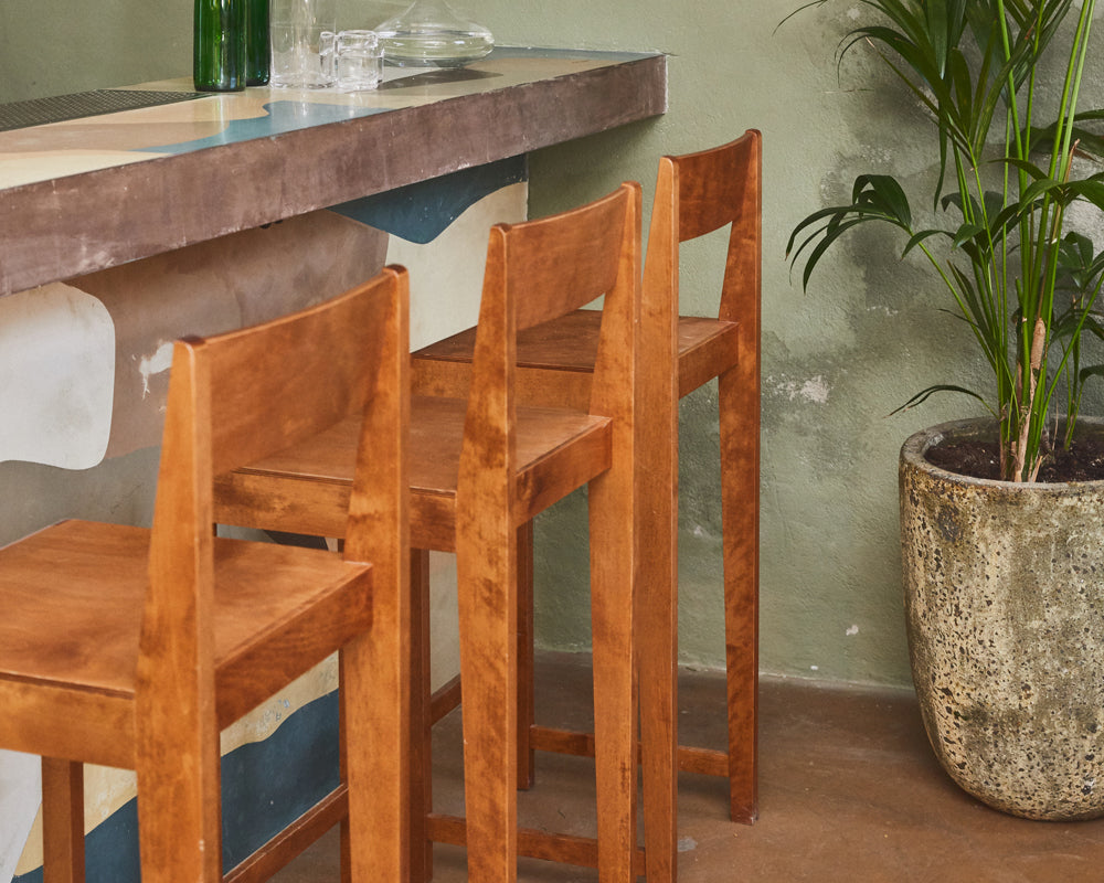 FRAMA - Bar Chair 01 | Warm Brown Birch | H76 FRAMA