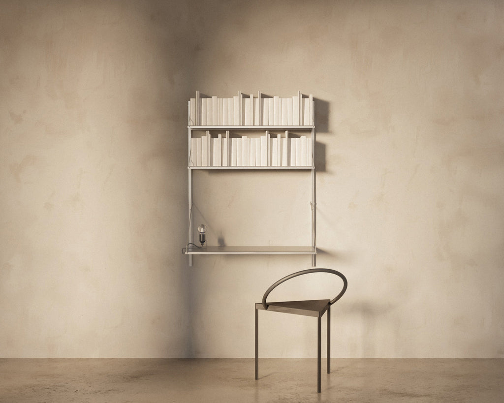 FRAMA - Library Desk Shelf | Stainless Steel | D40 / W80 FRAMA