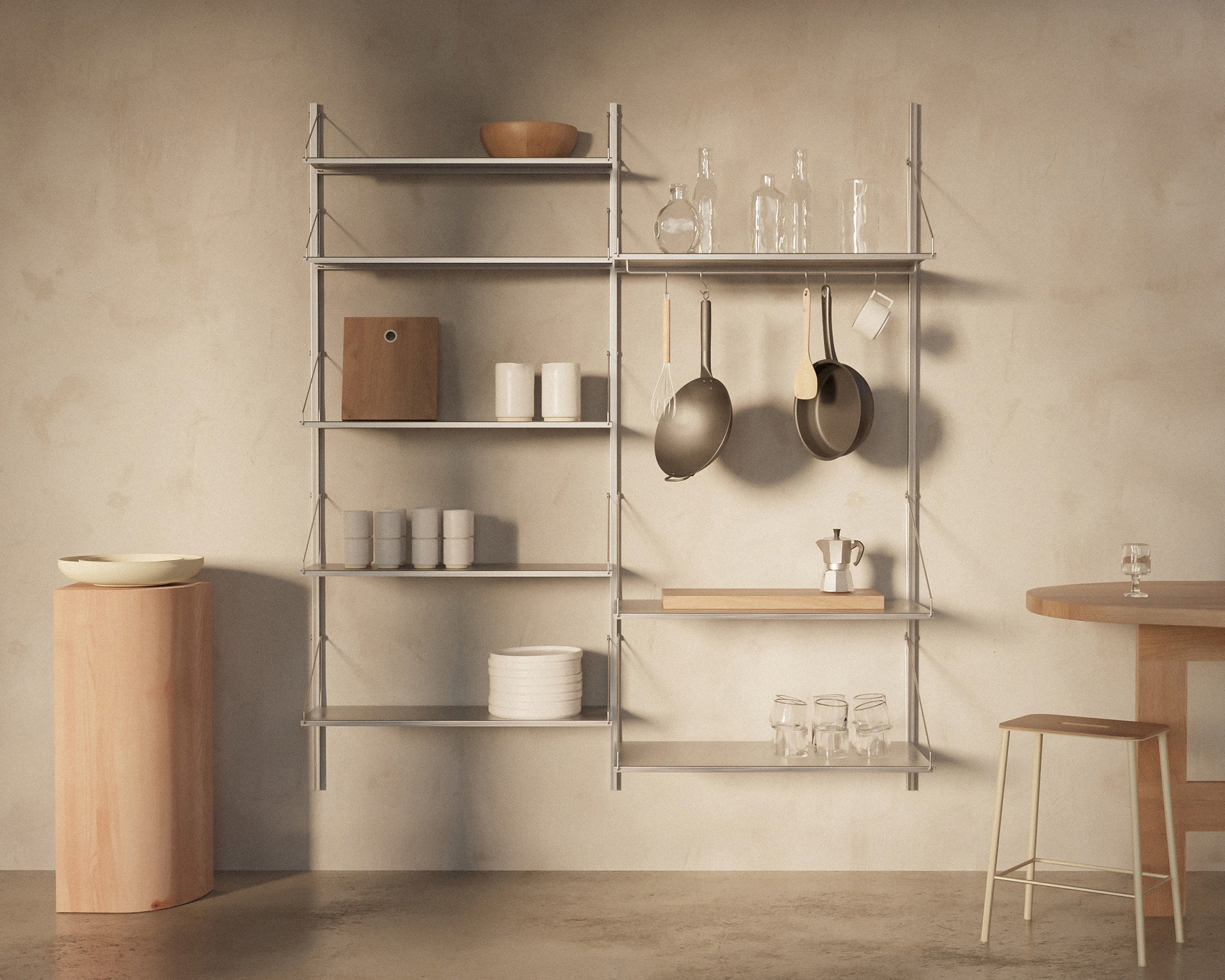 FRAMA - Library Hanger Shelf | Stainless Steel | D40 / W80