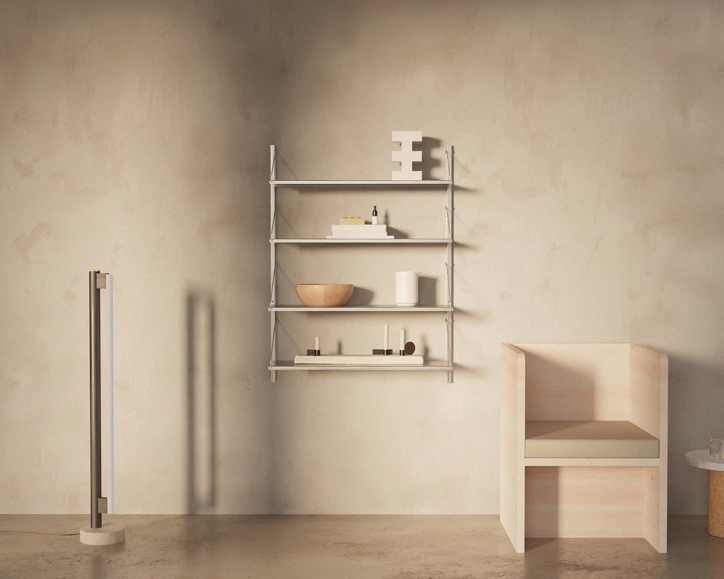 FRAMA - Shelf Library Add-on Section | Stainless Steel | H108.4 / W80