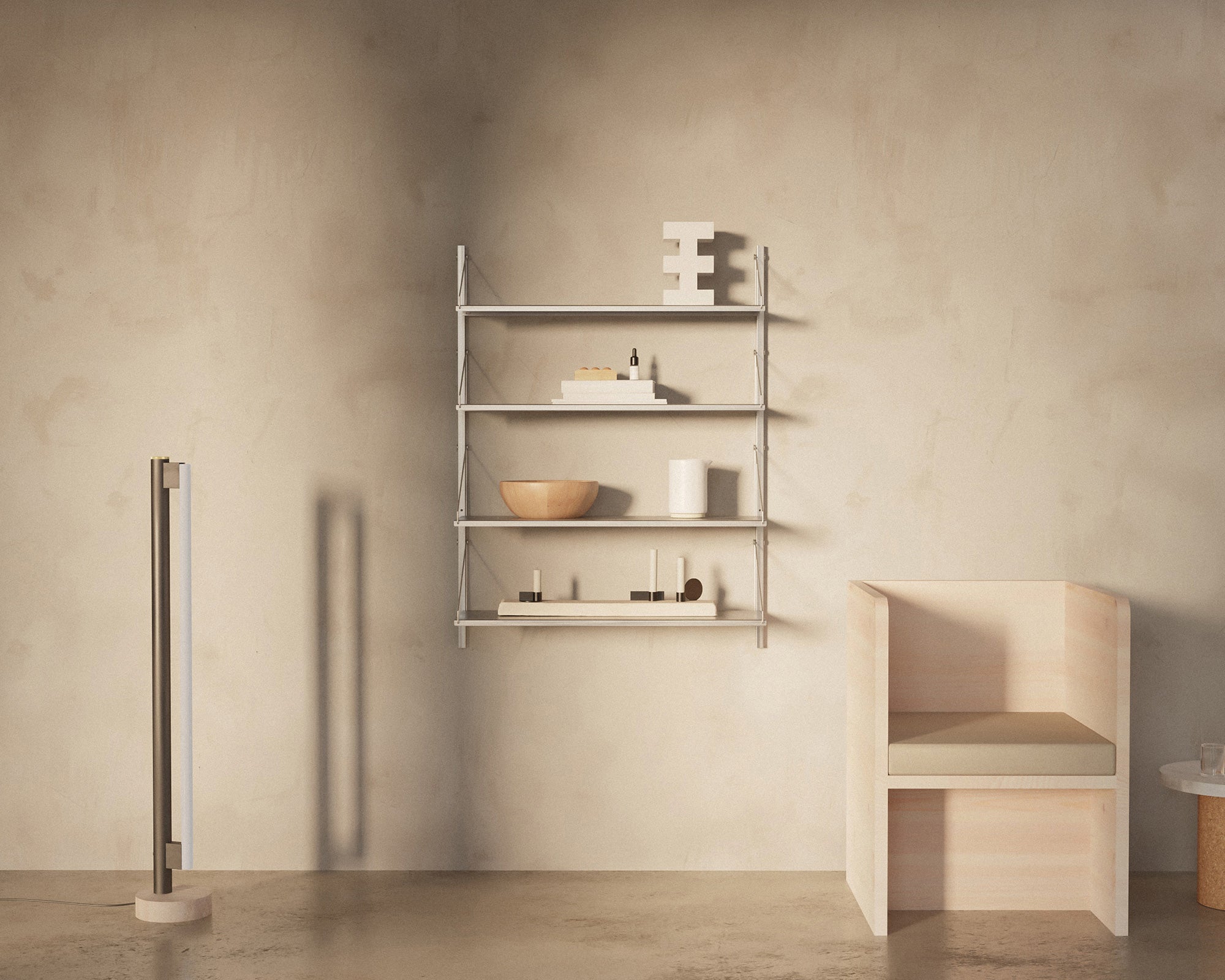 FRAMA - Shelf Library Add-on Section | Stainless Steel | H108.4 / W80