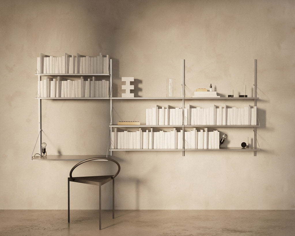 FRAMA - Shelf Library Triple Section | Stainless Steel | H108.4 / W80