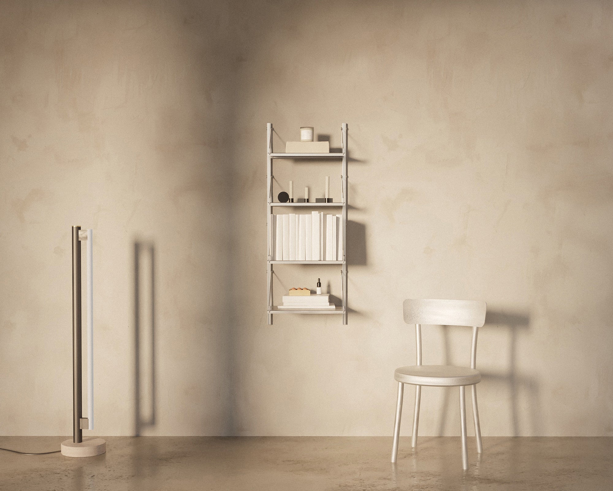 FRAMA - Shelf Library Add-on Section | Stainless Steel | H108.4 / W40
