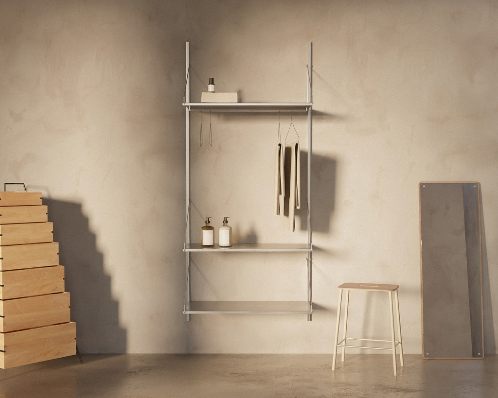 FRAMA - Shelf Library Add-on Hanger Section | Stainless Steel | H185.2 / W80 FRAMA