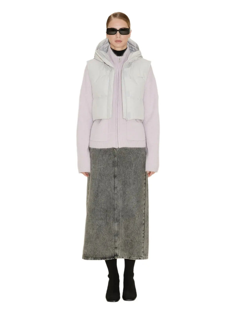 Sula Down Bib Lt. Grey Holzweiler