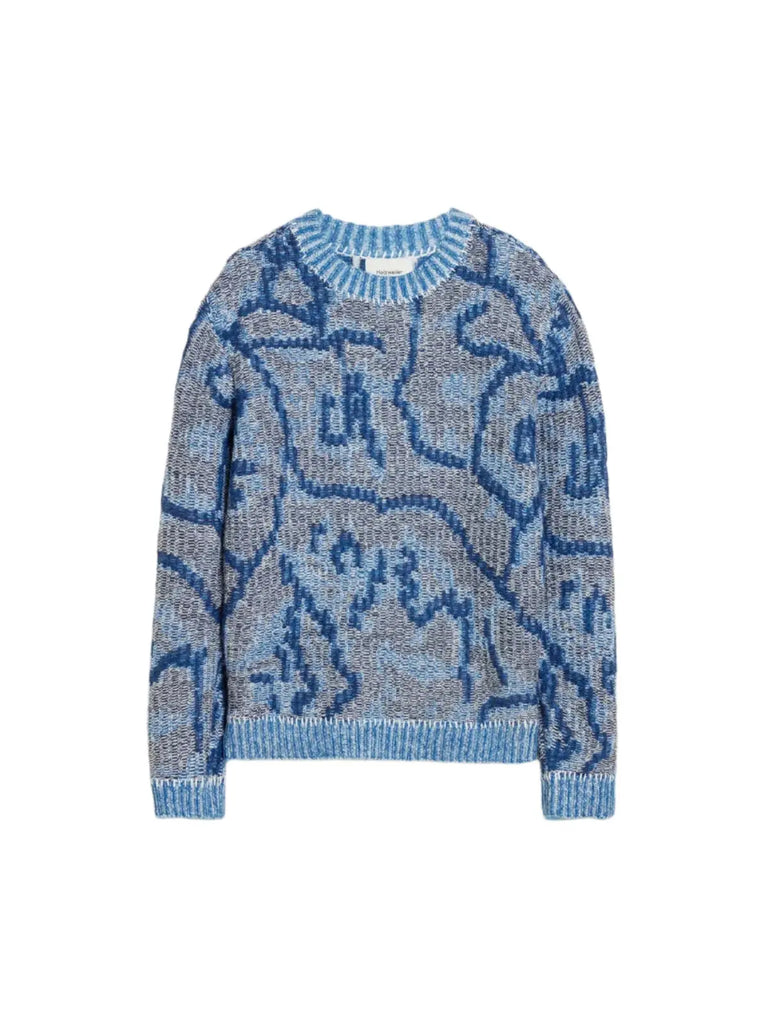 Charles Jacquard Sweater Blue Holzweiler