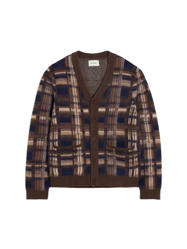 Covert Check Cardigan Brown Check Holzweiler