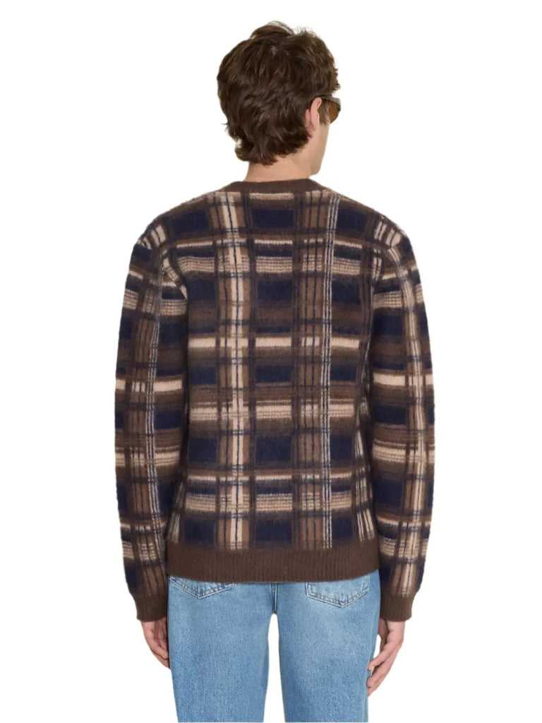 Covert Check Cardigan Brown Check Holzweiler