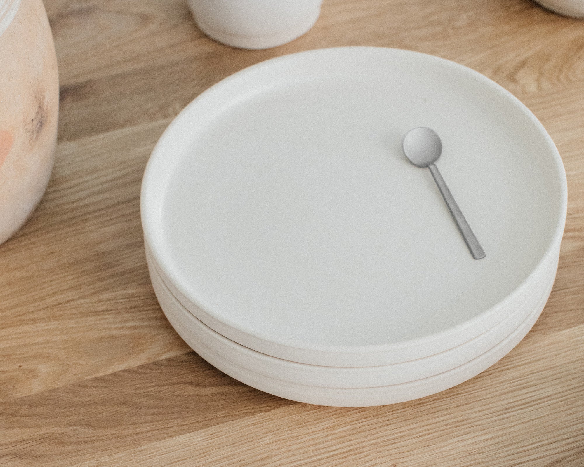 FRAMA - Otto Ceramic Plate Set of Two | White | Large Frama