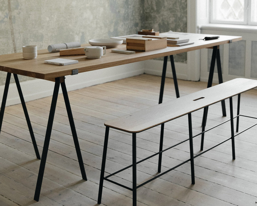 FRAMA - Adam Bench | Black / Oak | L160