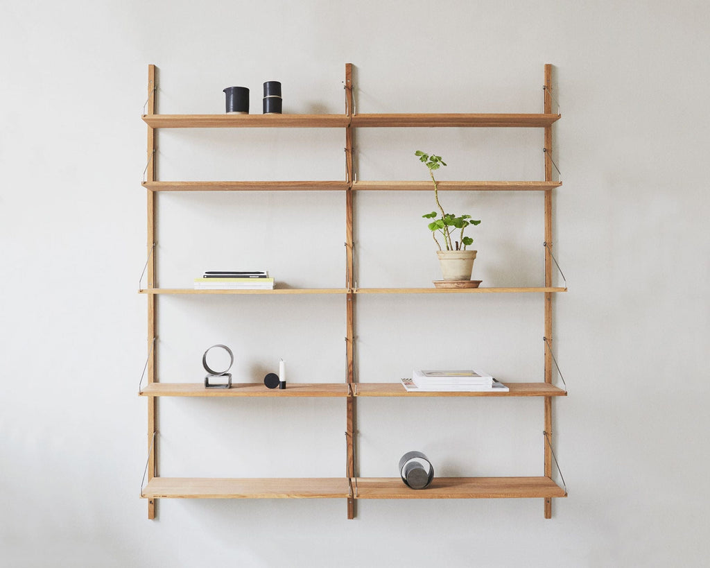 FRAMA - Shelf Library Double Section | Natural Oak | H185.2 / W80 FRAMA