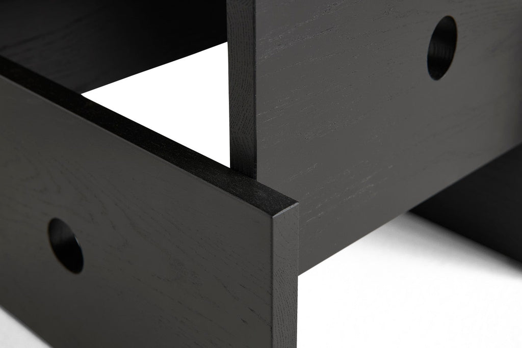 Wood Box Coffee Table - Black Water-Based Lacquered Oak HAY