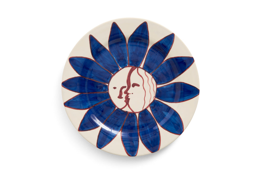 LA PITTURA PLATE-Ø28,5-DEEP BLUE FLOWER Hay x Emma Kohlmann