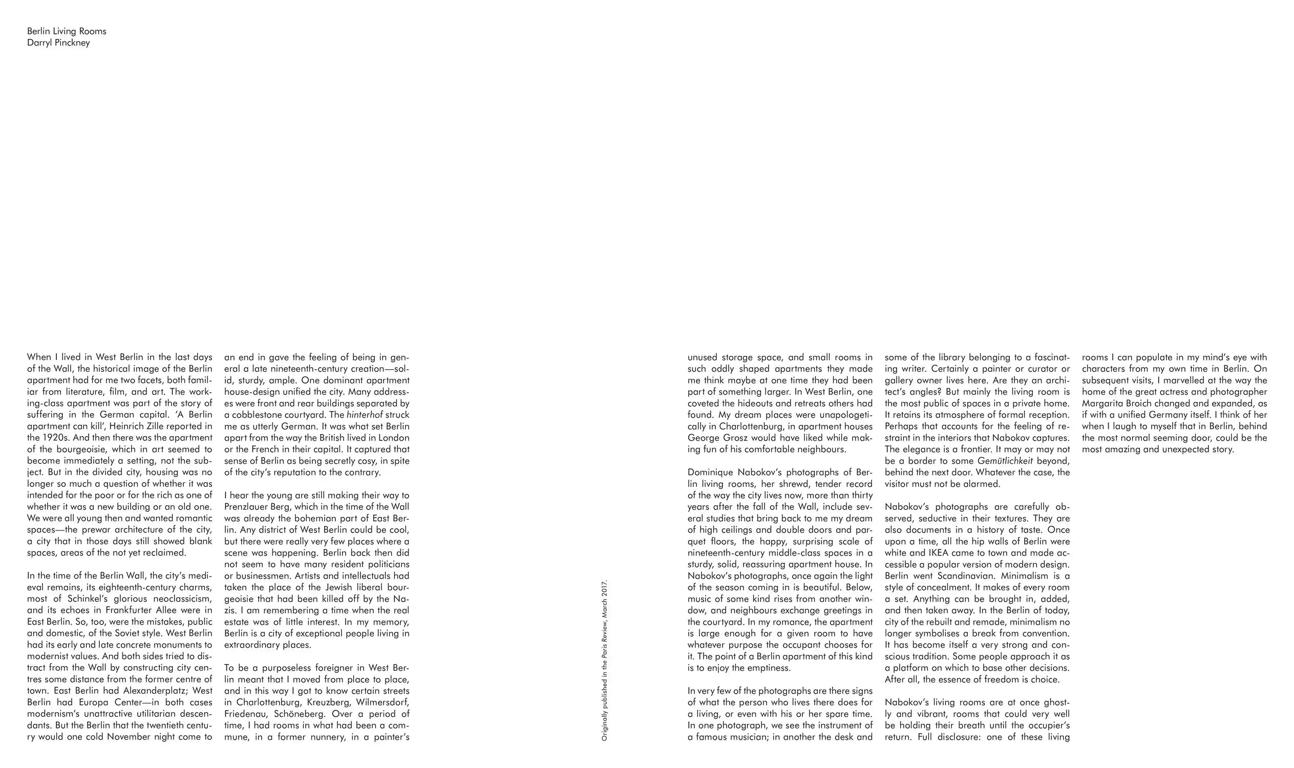 Berlin Living Rooms, Dominique Nabokov apartamento