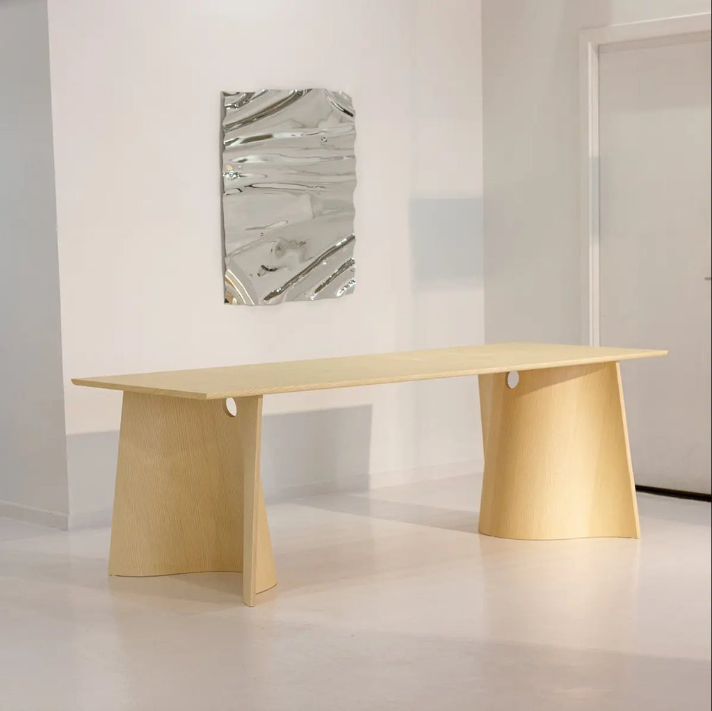 Veneer Trestle Table Matias Moellenbach