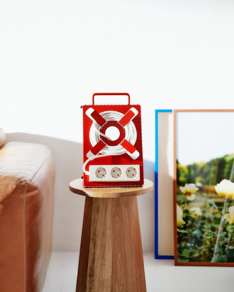 Cable Stand - Fire Red Pedestal