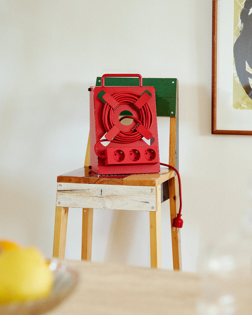 Cable Stand - Fire Red Pedestal