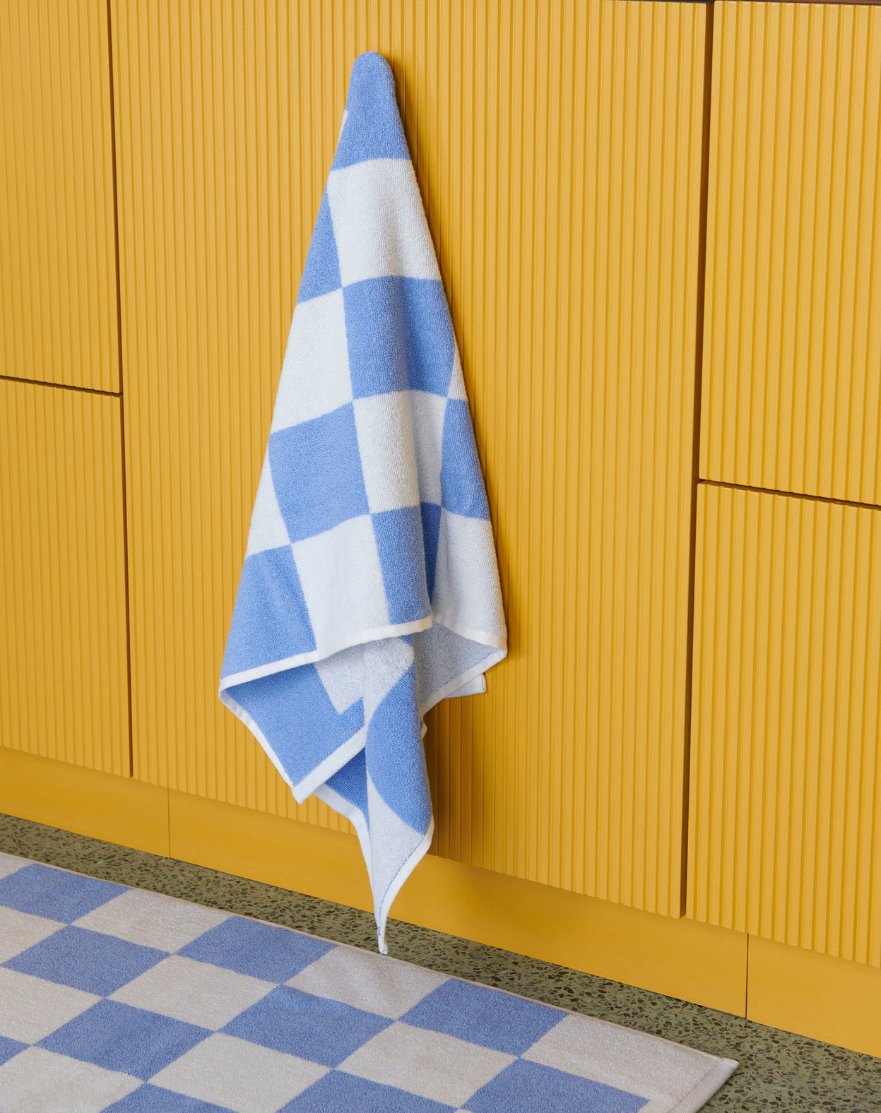 Check Bath Mat HAY