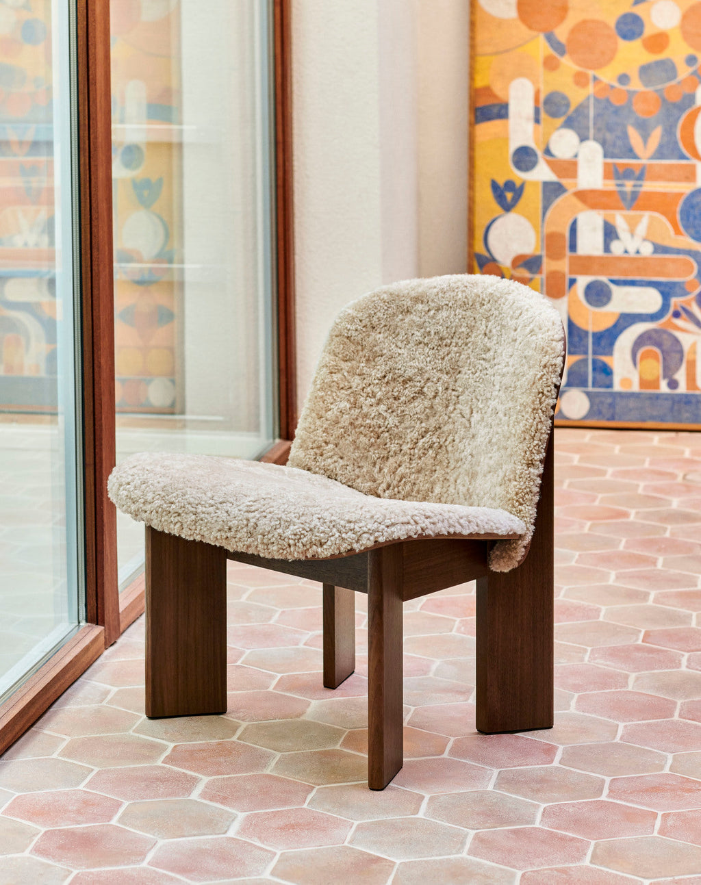 Chisel Lounge Chair with front upholstery HAY