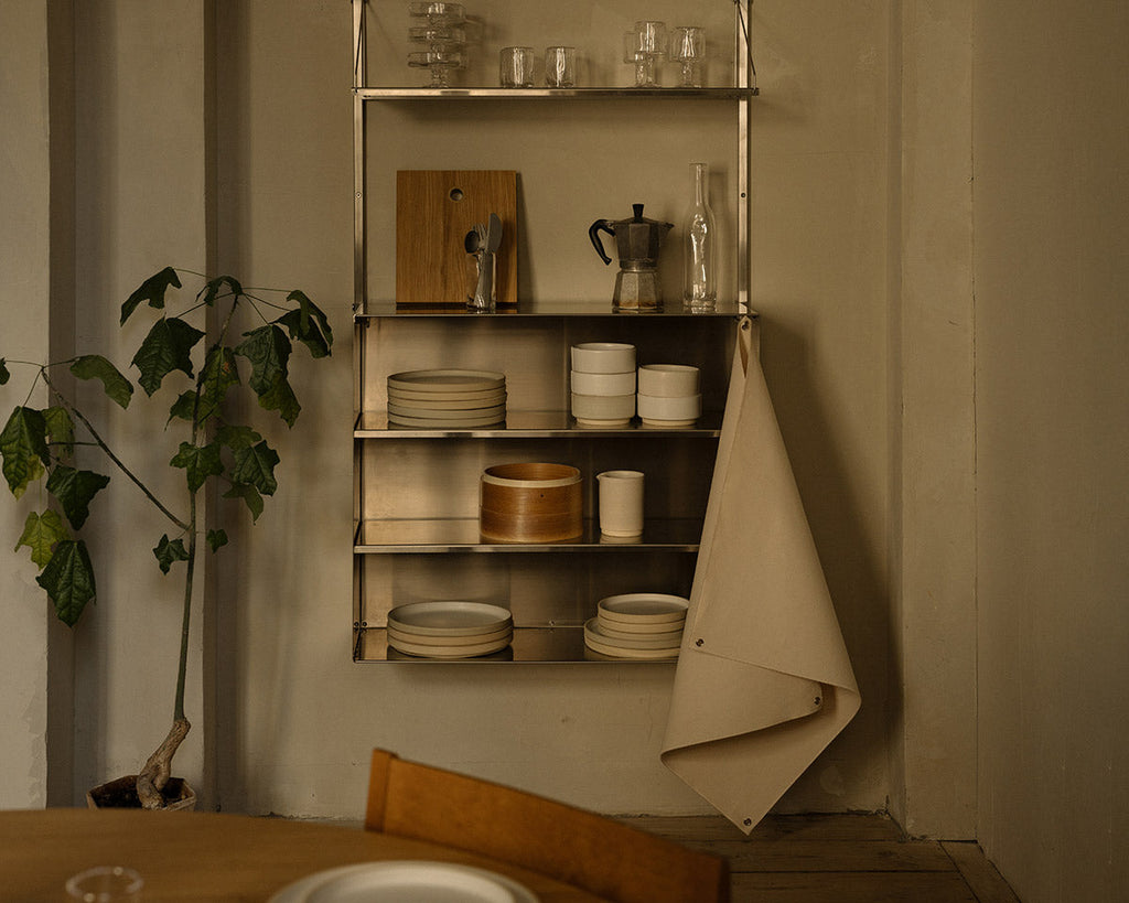 FRAMA - Shelf Library Canvas Cabinet | Stainless Steel / Canvas
