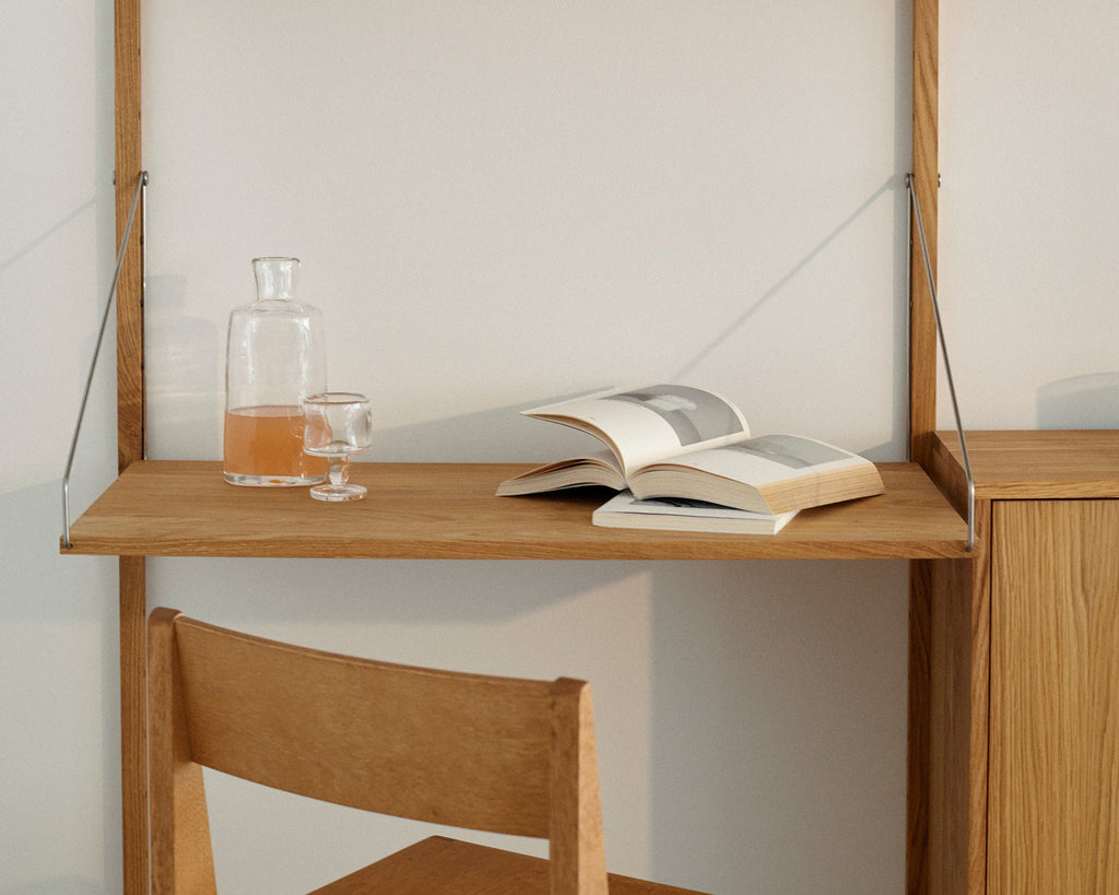 FRAMA - Library Desk Shelf | Natural Oak | D40 / W80 FRAMA