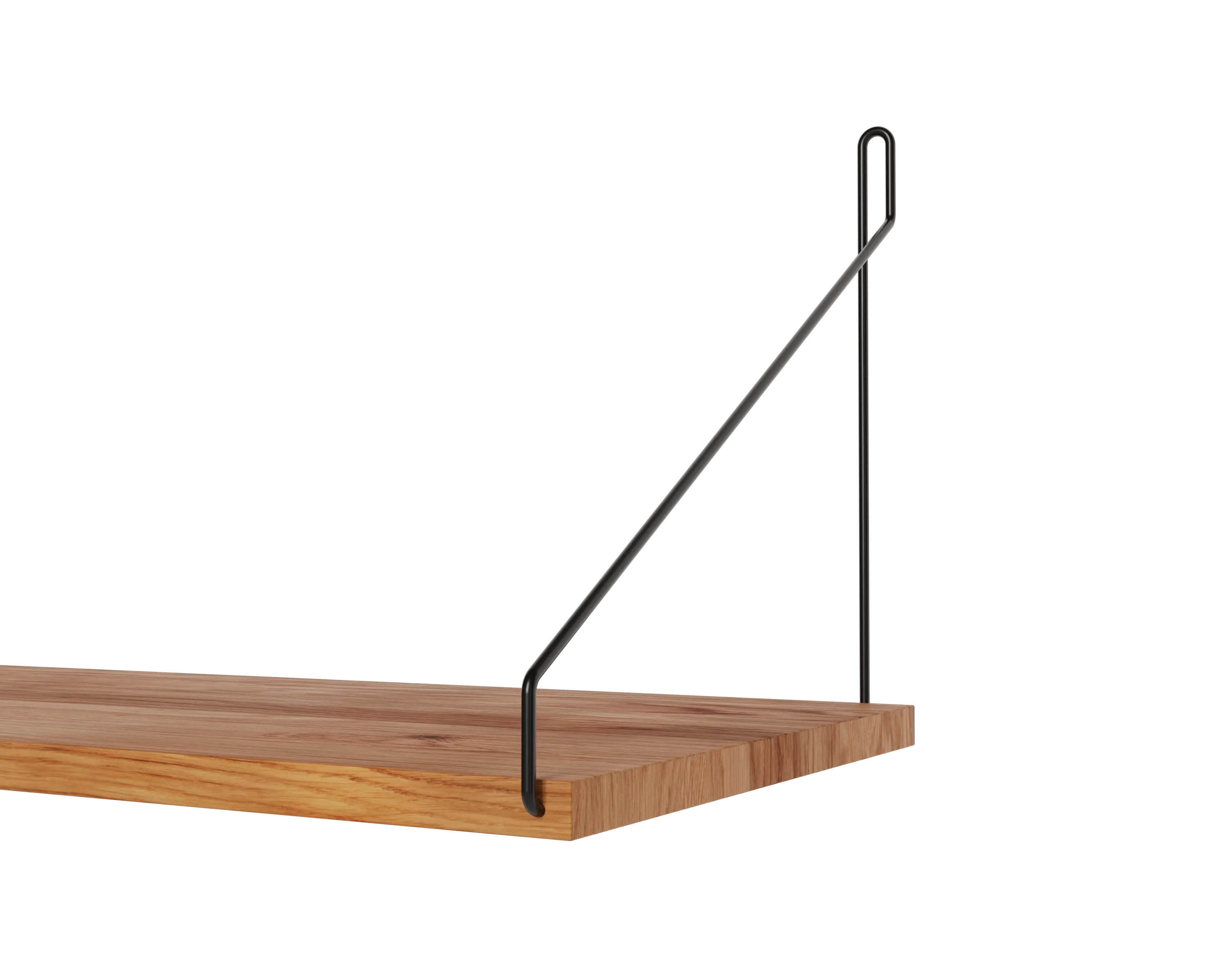 FRAMA - Single Shelf | Natural Oak / Black | D27 / W80