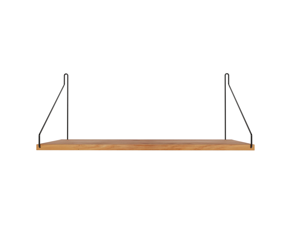 FRAMA - Single Shelf | Natural Oak / Black | D27 / W40 FRAMA