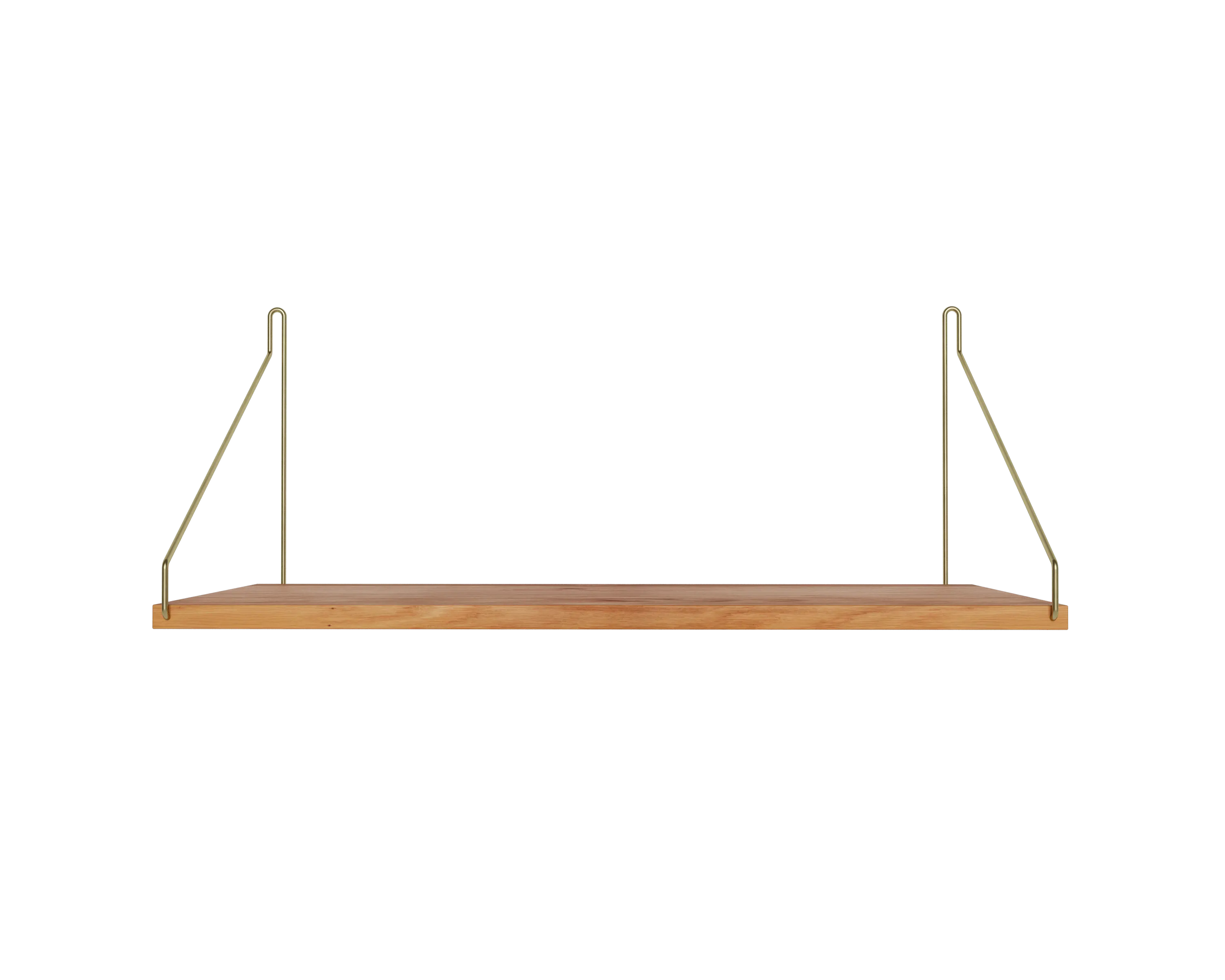 FRAMA - Single Shelf | Natural Oak / Brass | D27 / W60