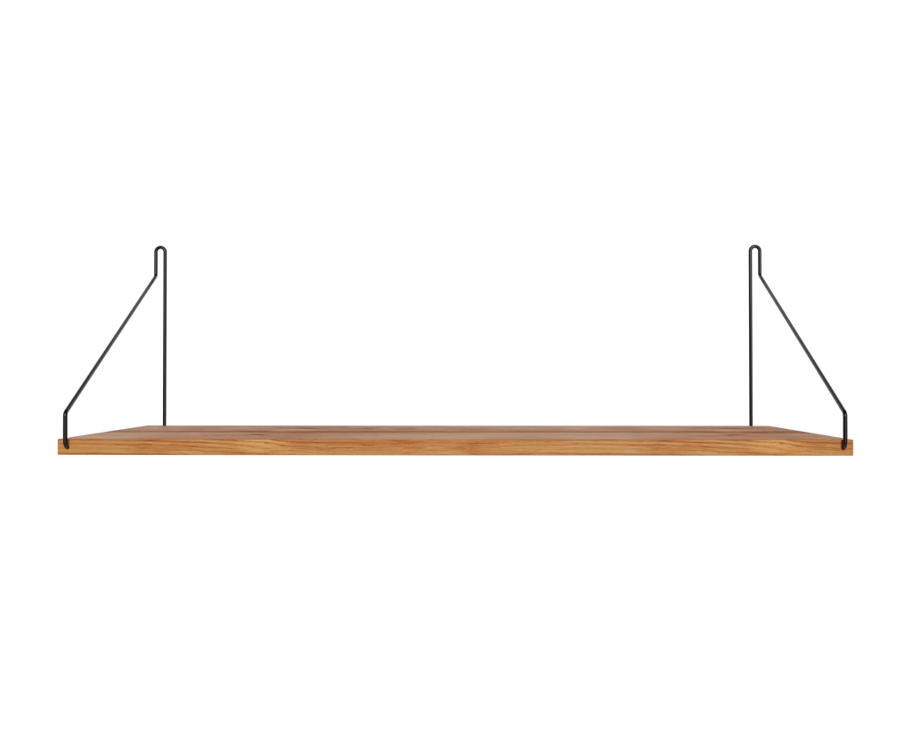 FRAMA - Single Shelf | Natural Oak / Black | D27 / W80