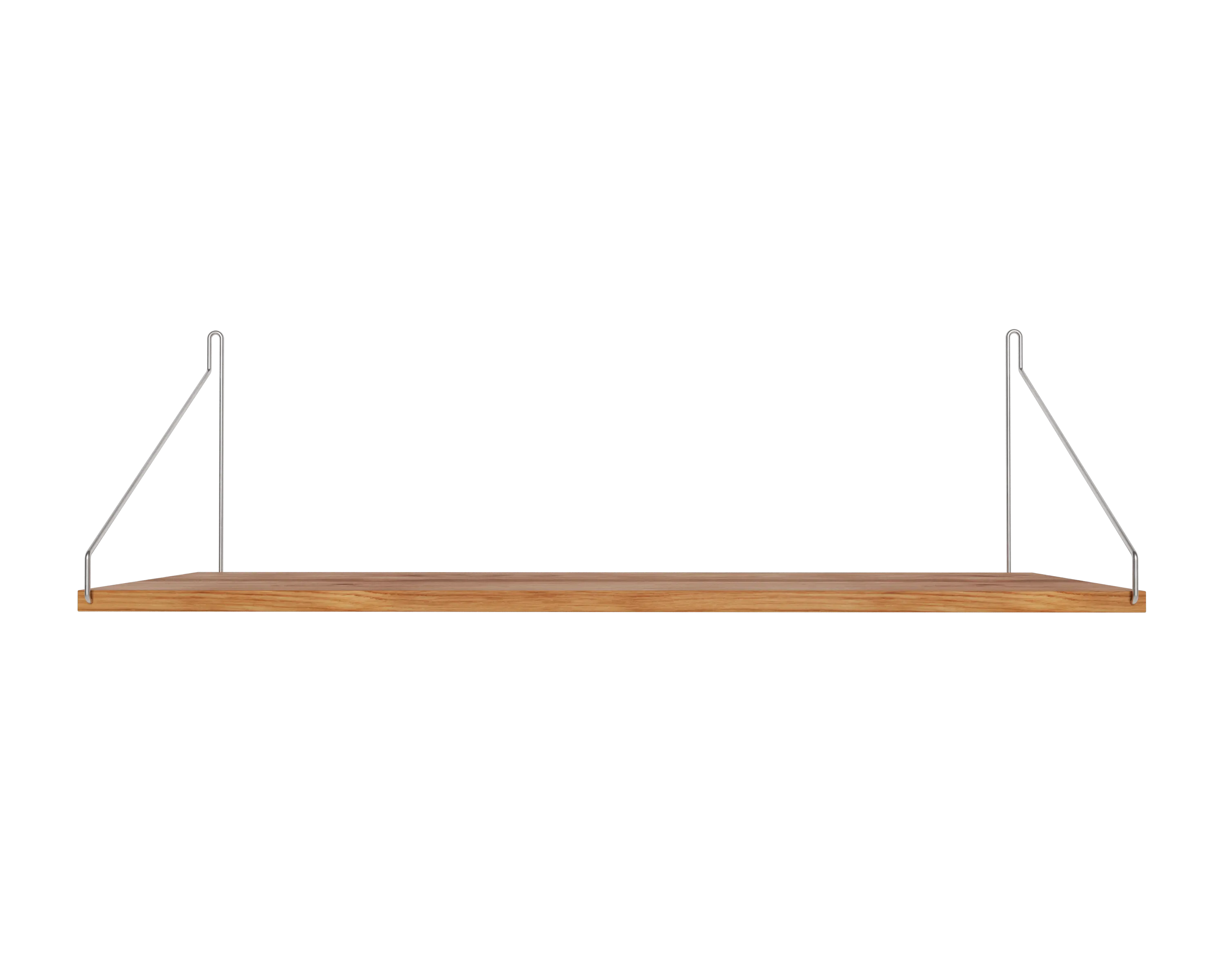 FRAMA - Single Shelf | Natural Oak / Stainless Steel | D27 / W80