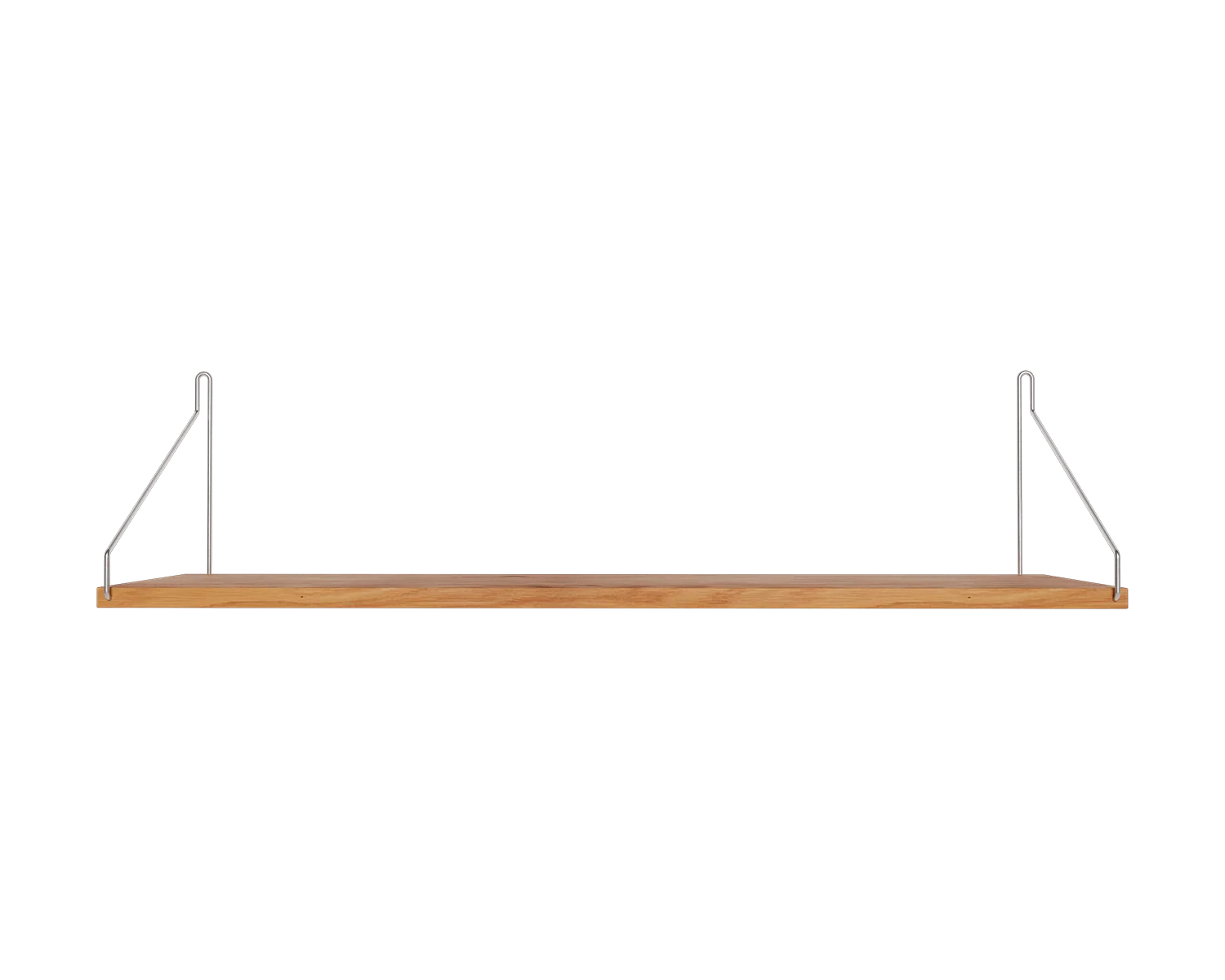 FRAMA - Single Shelf | Natural Oak / Stainless Steel | D20 / W80