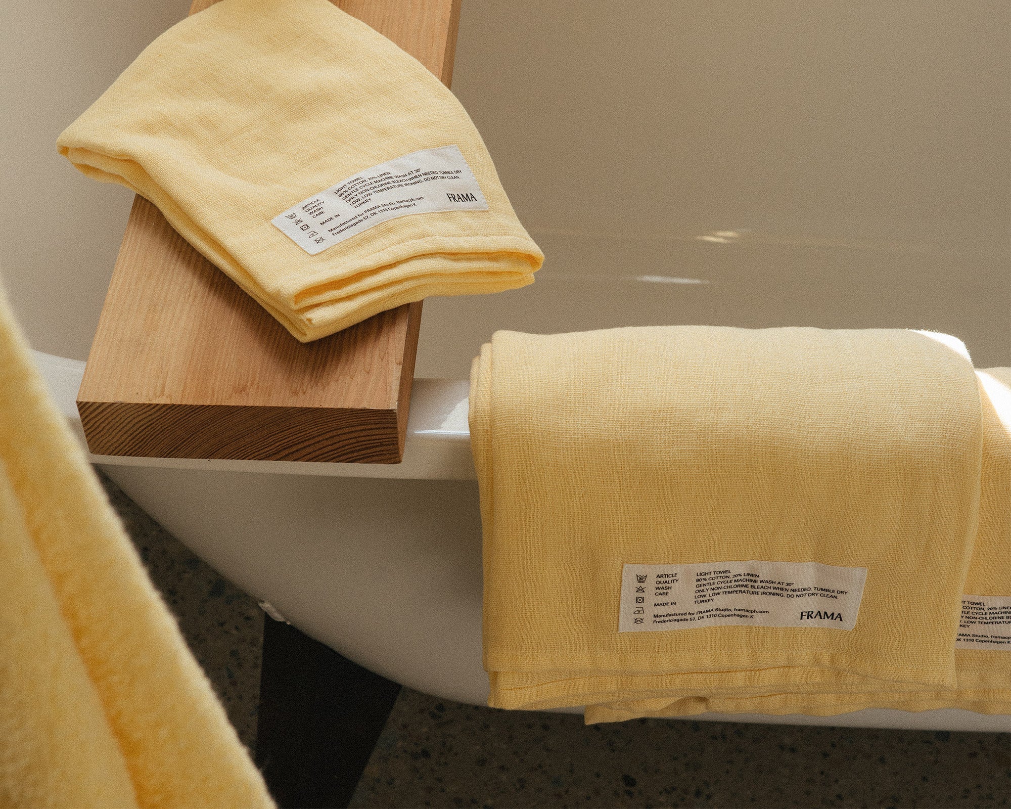 FRAMA - Light Towel Set | Pale Yellow Frama
