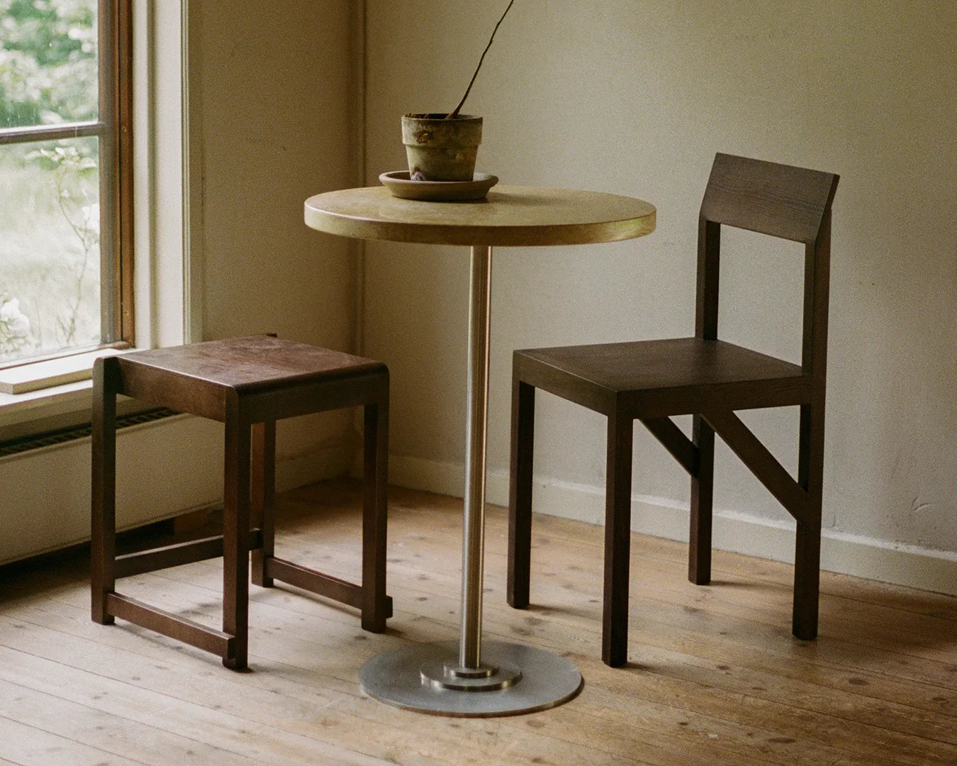 FRAMA - Low Stool 01 | Dark Brown Birch