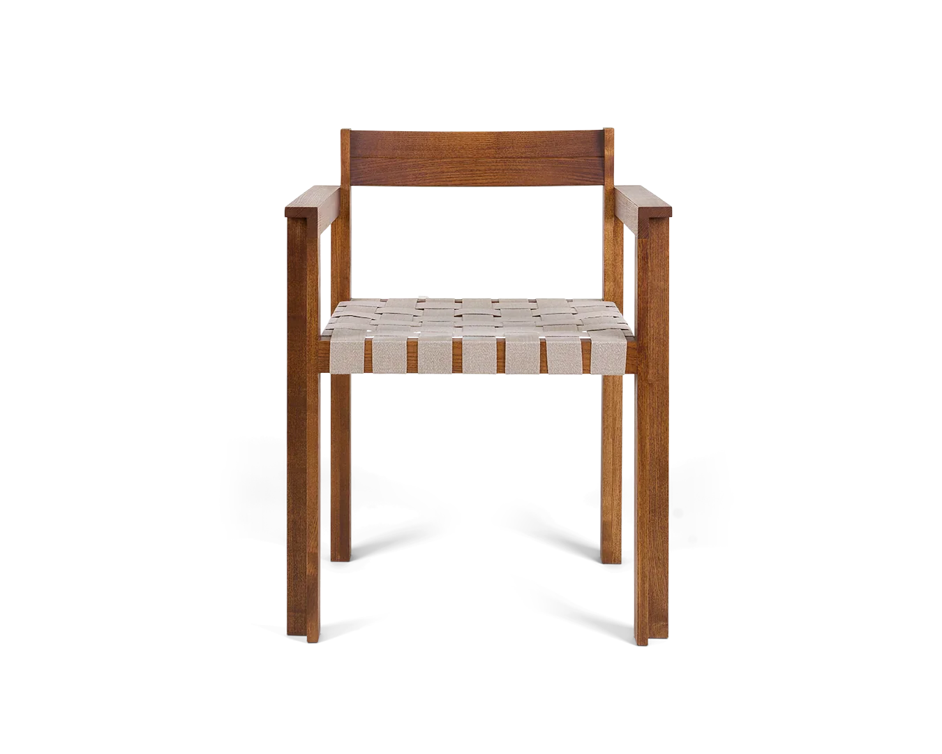 FRAMA - Symmetry Armrest Chair | Honey Ash Wood / Oat Fabric