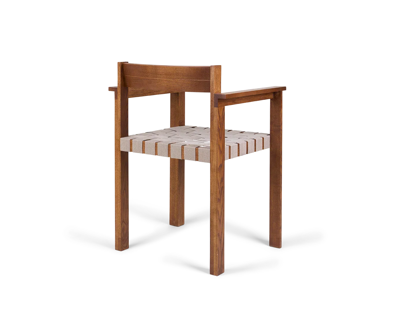 FRAMA - Symmetry Armrest Chair | Honey Ash Wood / Oat Fabric