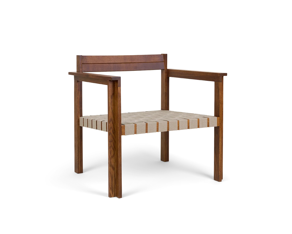 FRAMA - Symmetry Easy Chair | Honey Ash Wood / Oat Fabric FRAMA