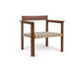 FRAMA - Symmetry Easy Chair | Honey Ash Wood / Oat Fabric