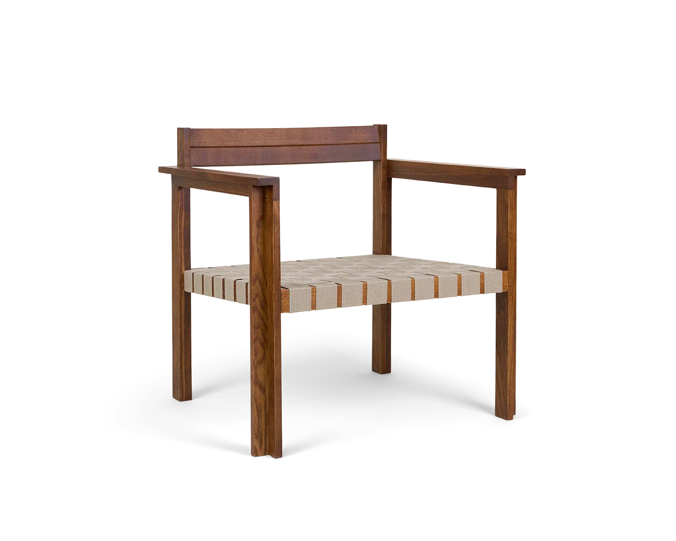 FRAMA - Symmetry Easy Chair | Honey Ash Wood / Oat Fabric