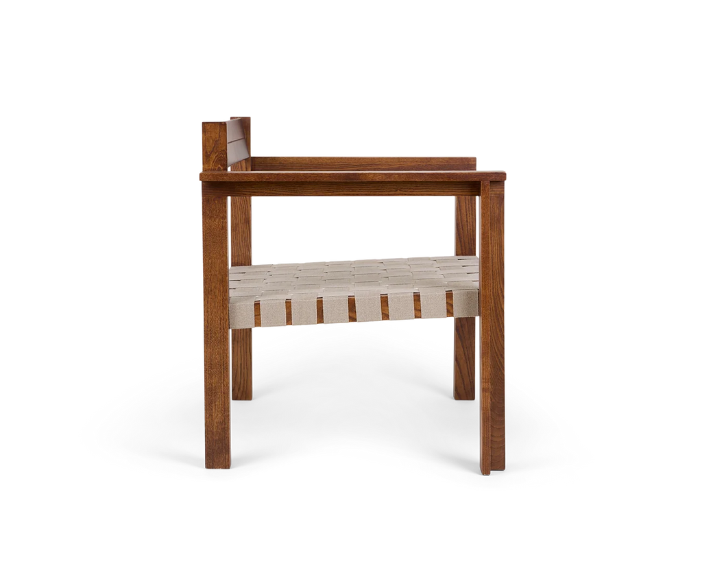 FRAMA - Symmetry Easy Chair | Honey Ash Wood / Oat Fabric FRAMA