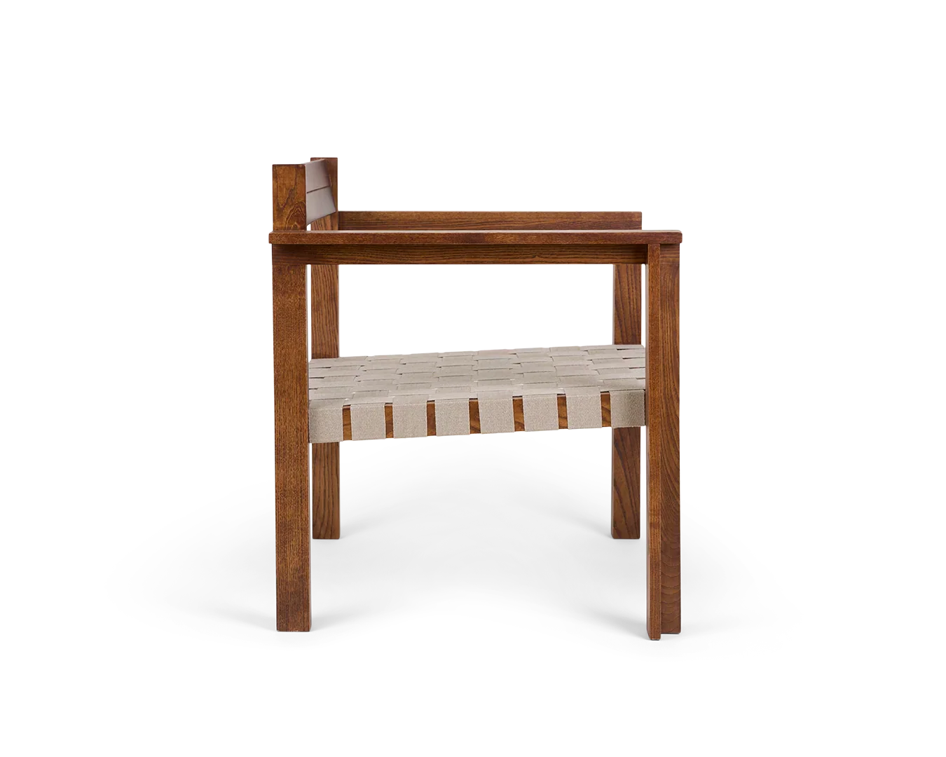 FRAMA - Symmetry Easy Chair | Honey Ash Wood / Oat Fabric