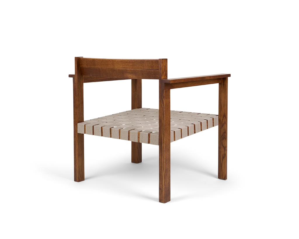 FRAMA - Symmetry Easy Chair | Honey Ash Wood / Oat Fabric FRAMA