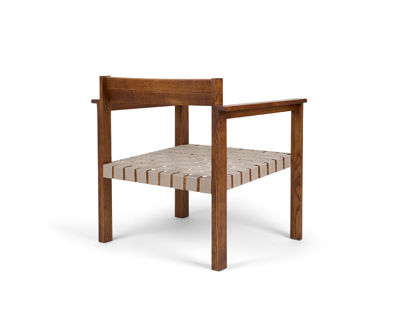 FRAMA - Symmetry Easy Chair | Honey Ash Wood / Oat Fabric