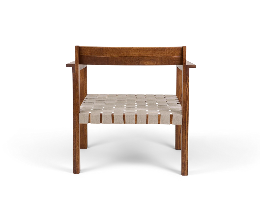 FRAMA - Symmetry Easy Chair | Honey Ash Wood / Oat Fabric FRAMA