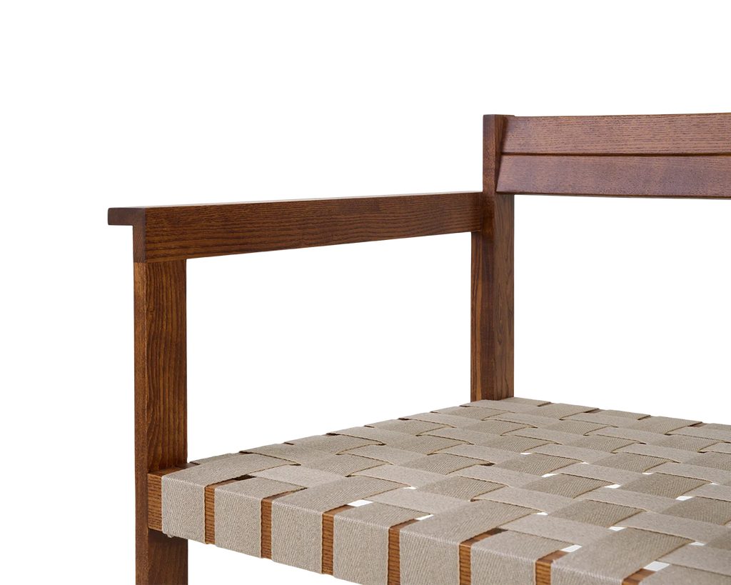 FRAMA - Symmetry Easy Chair | Honey Ash Wood / Oat Fabric FRAMA