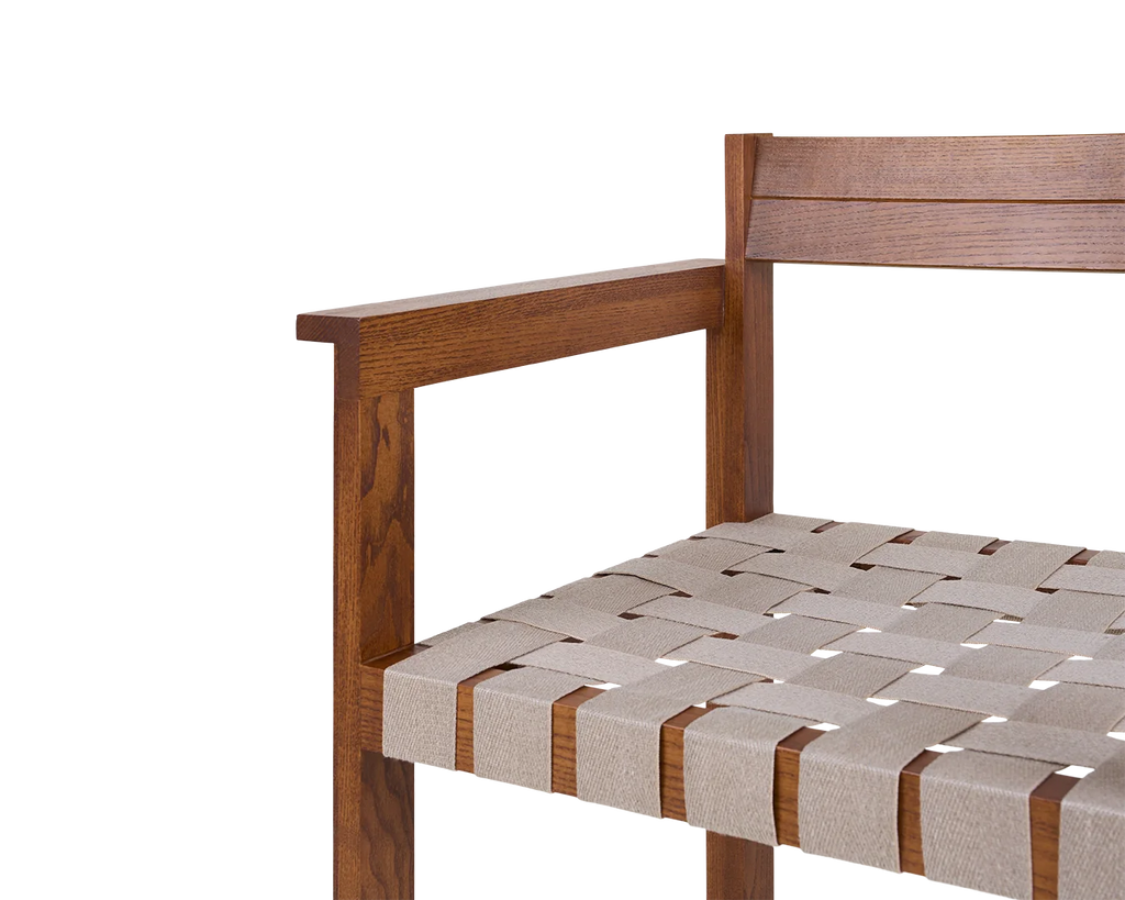 FRAMA - Symmetry Armrest Chair | Honey Ash Wood / Oat Fabric FRAMA