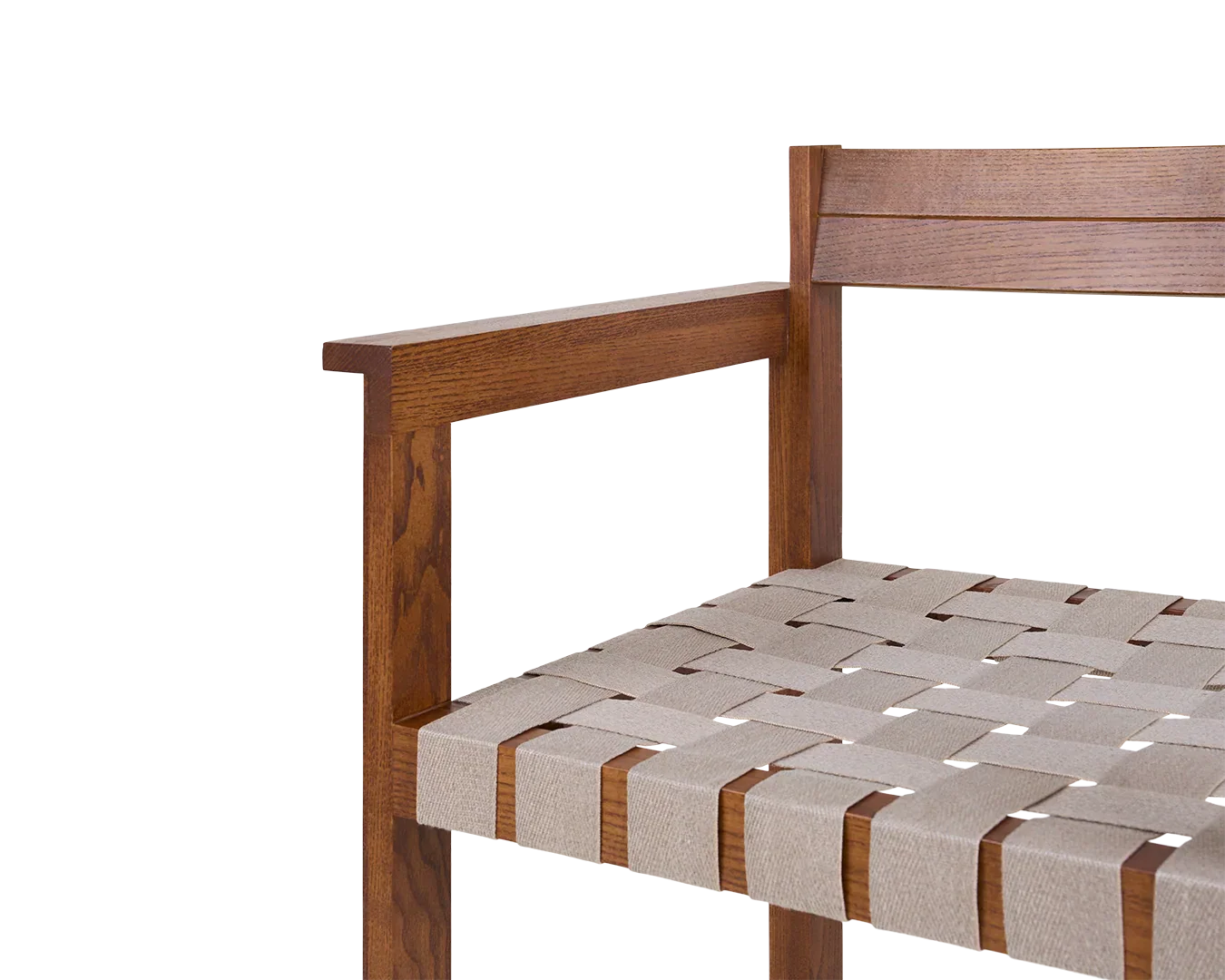 FRAMA - Symmetry Armrest Chair | Honey Ash Wood / Oat Fabric