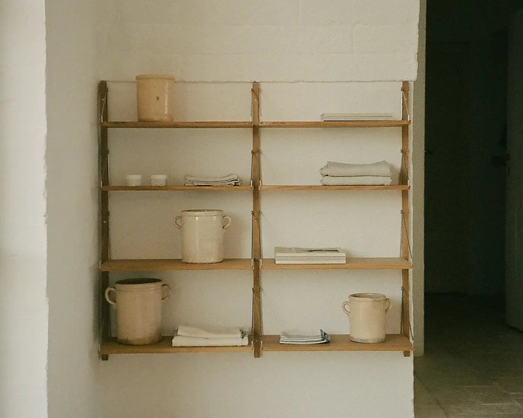 FRAMA - Shelf Library Double Section | Natural Oak | H114.8 / W80 FRAMA